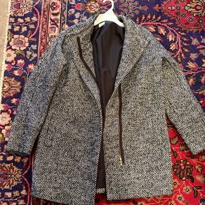 J. Crew Black and White City Coat size 6 Brand new without tags